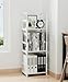 FIDUCIAL HOME 3 Tiers Small Bookshelf Book Shelf White Kids Bookcase Mini Short Book Rack Storage Organizer Easy Assemble, Sturdy