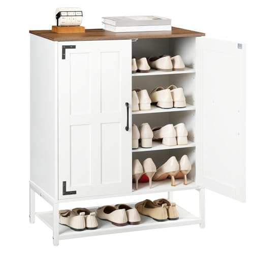 HOOBRO Schuhschrank, 6-stöckiges Schuhregal, Landhausstil, mit...