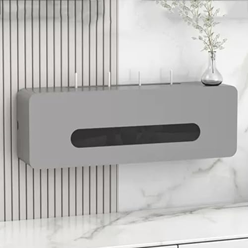 Étagère murale en bois pour routeur WiFi - Boîte de rangement élégante pour la maison et le bureau - Optimise l'espace et minimise l'encombrement