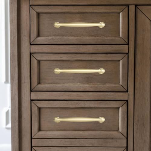 khtumeware 10 Pack 8 Inch(203mm) Brushed Gold Cabinet Pulls Matte Gold Kitchen Cabinet Handles Kitchen Cabinet Hardware for Cupboard Drawer Handles Dresser Pulls by khtumeware - Used condition - Image 5