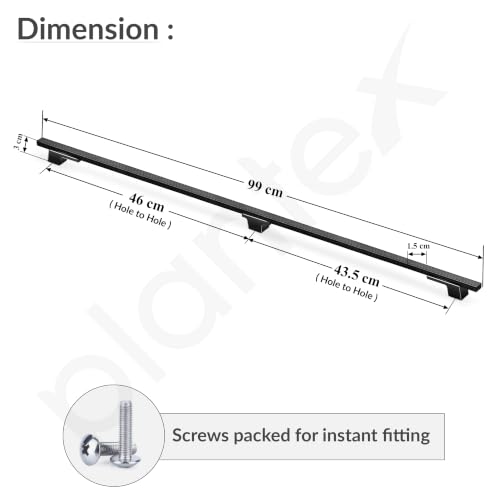 Image of Plantex Aluminium Cabinet Handle /900mm Wardrobe Handle for Home /Cupboard Door Pull-Push Handles for Office - Pack of 1 (DTC-5580, Black)