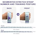 Elastic Yoga Stretching Strap with Loops, CEILIWEN Stretch Straps for Physical Therapy, Pilates Stretch Band, Elastic Exercise Bands, Leg Stretching Strap, Stretch Resistance Bands for Exercise - Image 5