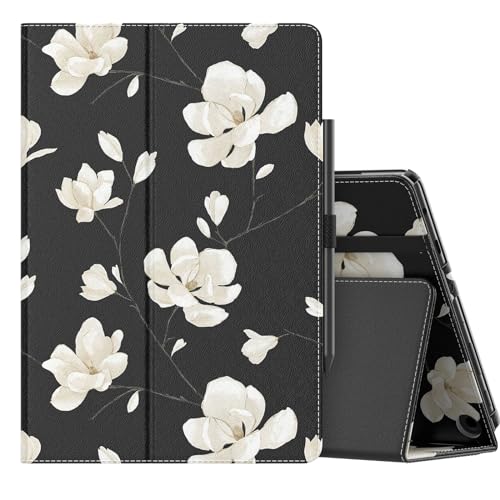 Image of MoKo Case Fits Amazon Kindle Fire HD 10 Tablet (13th Gen), Magnolia | Slim Folding Stand Cover for 10.1 inch Fire HD 10 /10 Plus Tablet 2023 /2021, Auto Wake /Sleep, Hand Strap, Dual Angle, Pen Loop