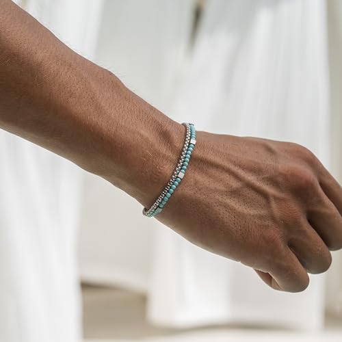 Pulsera doble ajustable de acero inoxidable para hombre miniatura 3