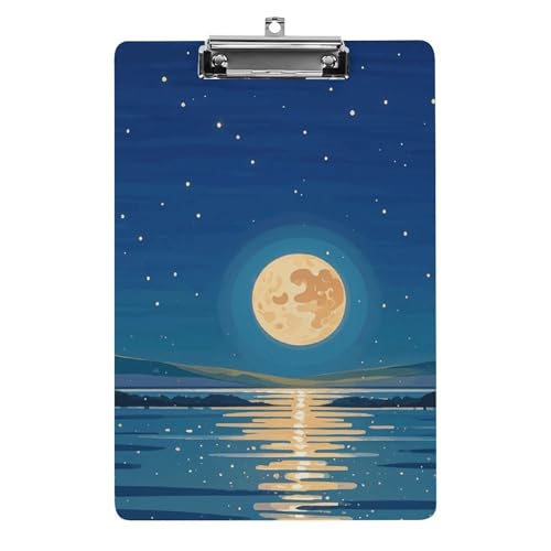 Porte-bloc en acrylique lune d'automne finition métal A4