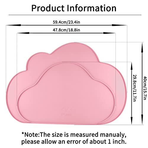 Ptlom Silicone Pet Feeding Mat For Dogs And Cats, High-Lips Pet Placemat Non-Slip Waterproof Bowl Mats Prevent Food And Water Overflow, Puppy Dish Tray Mat Suitable For Small Medium Large Pets, Pink #TOP1