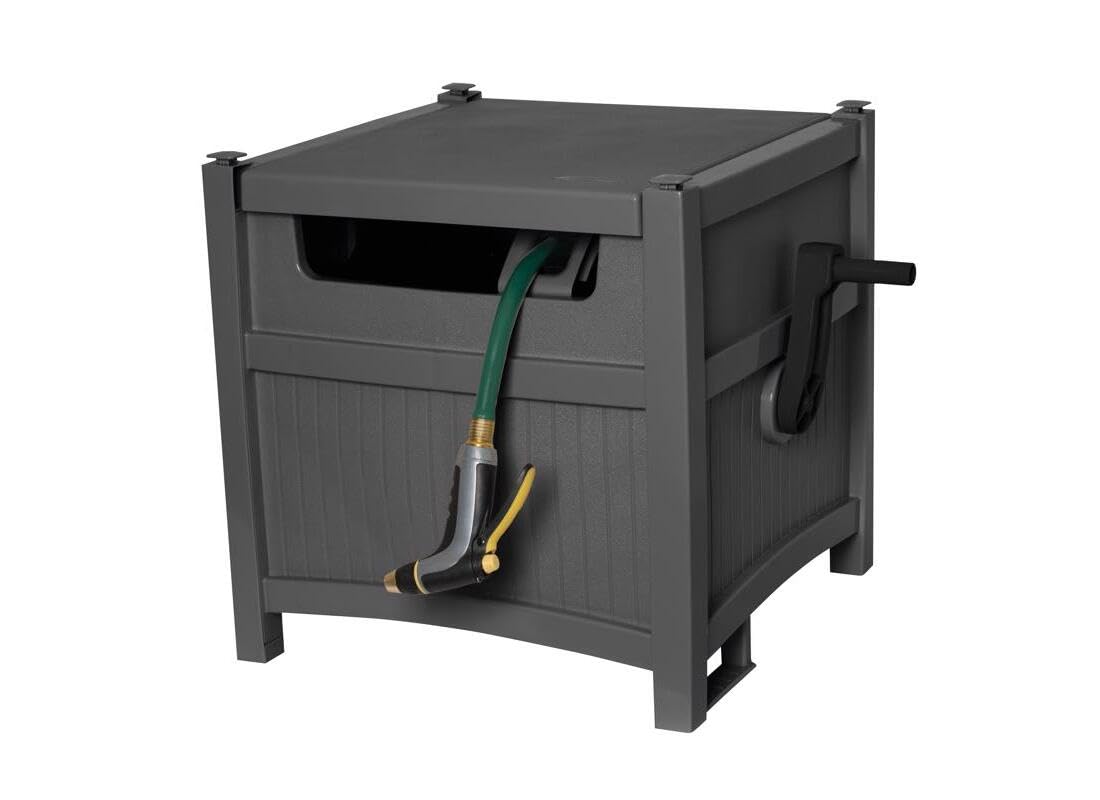 Suncast Smart Trak 225 ft. Gray Retractable Free Standing Hideaway Hose Reel