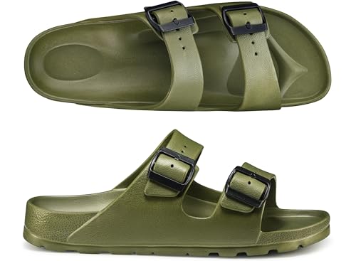 ESTRO Sandalias de Goma Eva   Sandalias Cross Mujer Chanclas Goma Hombre Chanclas Hombre Piscina B15 (46 EU, Verde)