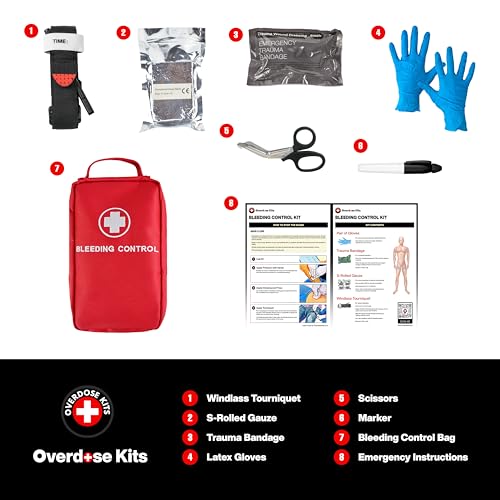 Image of Bleeding Control Kit + Emergency Wall Mount Cabinet | Optional Lock & Alarm Feature Included (Black)