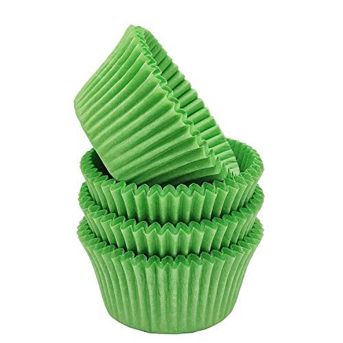 Mombake Premium Green Greaseproof Cupcake Liners Muffin Paper Baking Cups Standard Size, 100-Count #TOP1