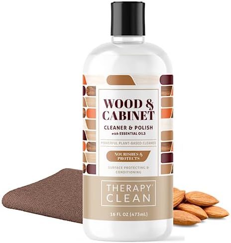 Therapy Wood Polish Kit 16 oz. – Best Wood Polish for Furniture – Wood Cleaner – Cabinet and Table Restorer – Natural Conditioner Therapy Wood Polish Kit 16 oz. – Best Wood Polish for Furniture – Wood Cleaner – Cabinet and Table Restorer – Natural Conditioner
