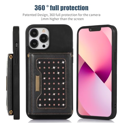 Étui portefeuille iPhone 15 Plus antichoc anti-perte cyan