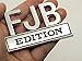 2 Pack FJB Edition Emblem 3D Fender Badge Decal Car Truck Replacement for Universal Vehicle, Car, Truck, SUV Chrome Black