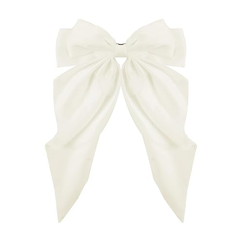 Pinza para el cabello con lazo para mujer, pinza de satén vintage, pasador de pelo de cola larga, accesorios para el cabello para mujer, horquilla