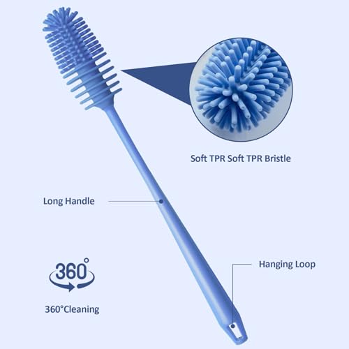 Image of 2 in1 Water Bottle Brush with Straw Brush, Cleaning Brush Set