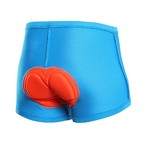 WWAIHY Radunterhose Herren,Radlerunterhose 3D Gel Sitzpolster Fahrradhose Männer Gepolstert Fahrradunterhose,Atmungsaktives Schnell Trocknendes Anti-Rub MTB Fahrrad Unterwäsche(Size:XXL,Color:Blau) Cover