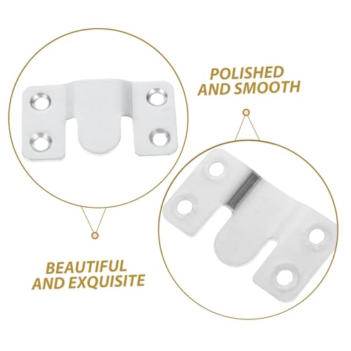 Image of DOITOOL 4pcs Picture Frame Hangers Wall Mount Brackets Stainless Steel Buckles Mirror Hooks Secure Hanging Decorative Hardware