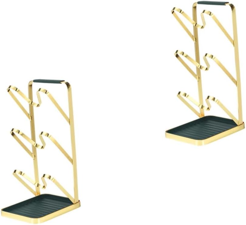 2pcs Pot Lid Rack Organizer for Kitchen Practical Pot Cover Holder Water Tray Space-saving Design for Easy Access and Organization