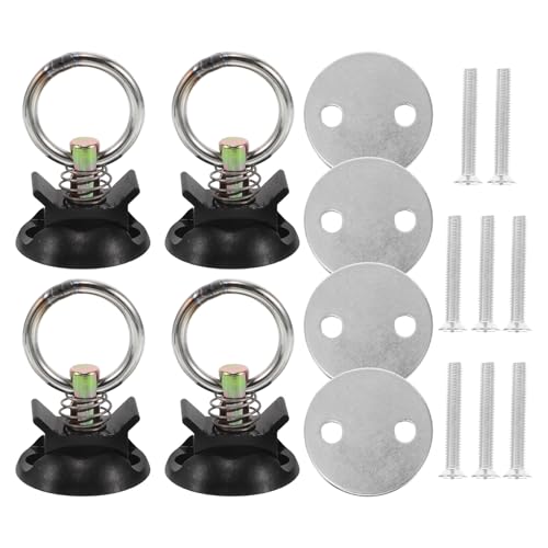 Kit de 4 anclajes de amarre en acero inoxidable para motocicletas y vehículos