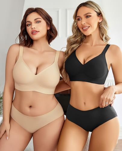 Image of Avidlove Wireless Bra for Women Seamless Push Up Full Coverage Bra Comfort Bralette Support Everyday Bra