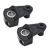 Bledtax Pivoting Handlebar Clamp Risers 2 Inch Universal Motorcycle for 7/8' (22mm) and 1/8' (28mm) Pivot Handlebar Risers (Black)