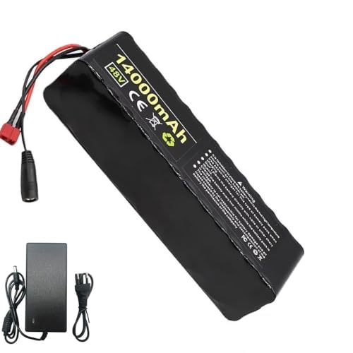 Batería de litio para bicicleta eléctrica 48V 14Ah recargable con cargador 54,6V XT60 DC