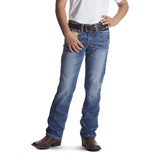 ARIAT boys B5 Slim Charger Stackable Straight Leg Jean