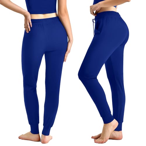 Image of CADITEX Womens Joggers with Pockets,Stretch Active Drawstring Sweatpants Women for Travel Workout Running