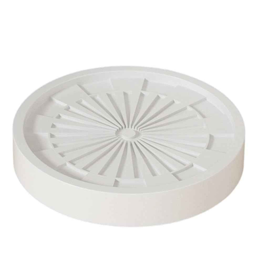 Aundhegrtt Round Flower Pot Trays Featuring Thickened Plastic, Swivel Casters& Wheels White