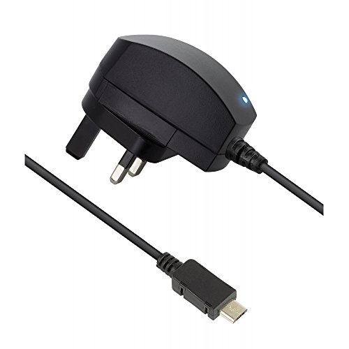 Kit chargeur secteur micro USB 2.1A prise UK noir pour smartphone