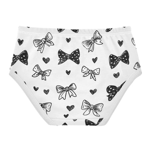 Wusikd Bows Hearts Girls' Underwear Cotton Girls Briefs Soft Toddler Underwear 2T2