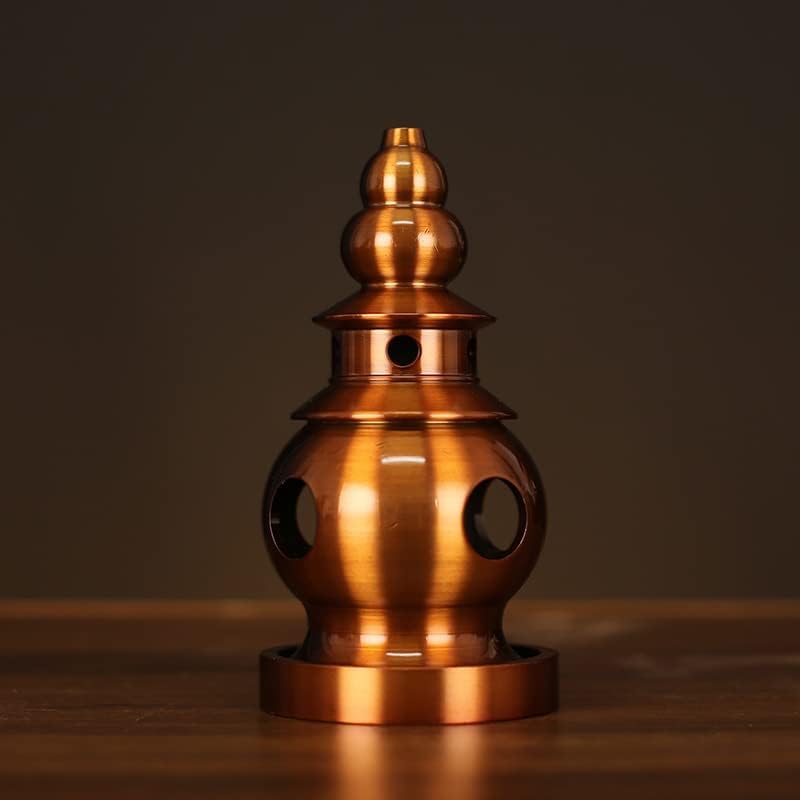 铜塔香炉西湖塔三潭印月椎香沉香艾草多味混合居家茶道小摆件(1PCS 紫铜色西湖塔)