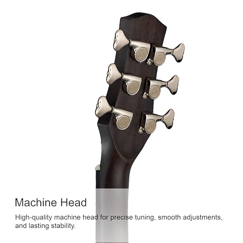 Image of M-STUDIO M-2500BR E 41-Inch Electro-Acoustic Guitar, Natural Finish, with Padded Bag