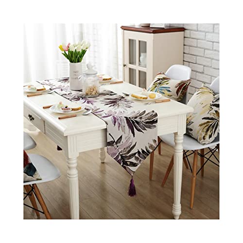 Chemin de table anti-tache violet 32 x 180 cm pour protéger votre table