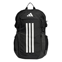 adidas Performance 3-Stripes Backpack, Black/White, One Size