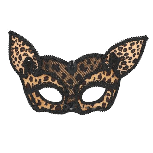 Boland 00188 - Augenmaske Leopard, Tiermaske Wildkatze, Maske für Kostüme, Karneval, Mottoparty und Halloween