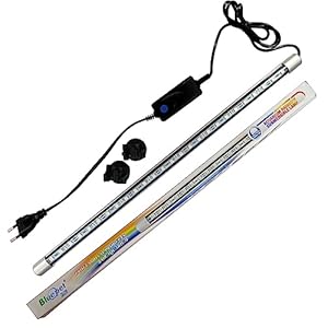 Blue Pet Rainbow Waterproof Submersible LED Aquarium Light 50R, Fish Tank Light, White & Blue LED Light bar Stick for Fish Tank/Length: 18.5 Inch, Power: 6 Watt (50R-6W-47 CM)