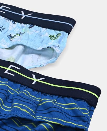 Image of Jockey NB01 Boy's Super Combed Cotton Elastane Stretch Printed Brief with Ultrasoft Waistband (Pack of 2)