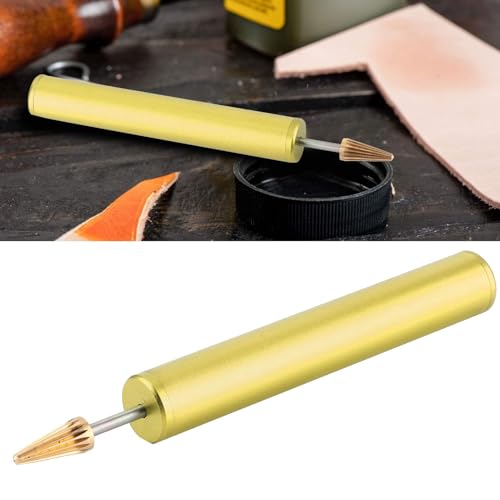 HERCHR Leather Edge Dye Pen, Edge Roller Applicator Leather Tools Leather Edge Printing Tool for DIY Craft (Gold) - Image 4