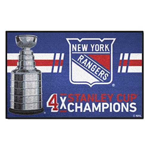 New York Rangers Dynasty Starter Mat Accent Rug - 19in. x 30in.
