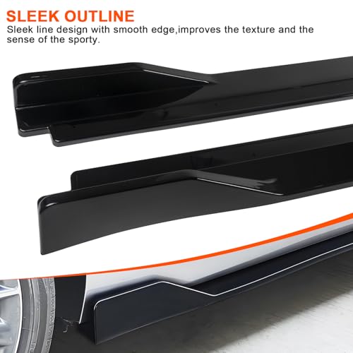 Side Skirts Extensions Compatible with Toyota Camry SE XSE LE XLE TRD 4 Door Sedan 2018-2025,8th 9th Gen Camry Rocker Panel Lip Splitter,Glossy Black by JOYOTO - Image 2