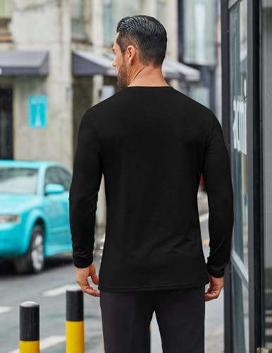COOFANDY Mens Long Sleeve T Shirts Casual Crew Neck Tee Shirts Lightweight Soft Pullover Tops3