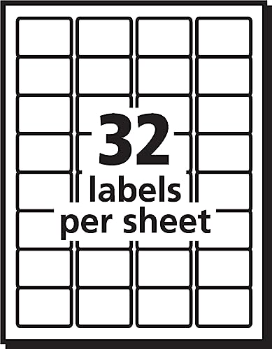 Image of Avery Durable White Cover up ID Labels for Laser Printers, 1.25 inch x 1.75 inch, Pack of 1600 (6576)