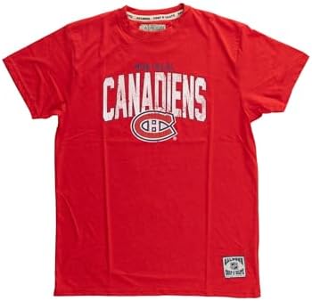 Calhoun NHL Surf & Skate Mens Vintage Style Distressed Heather Tone Rustic T-Shirt (Montreal Canadiens, Medium) - 4