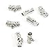 570 Pieces Antique Silver Tone Jewelry Making Supply Charms Filigrees Arts Crafts Beading Findings Crafting Q6AV7J Tube Bead Bails Cord Ends