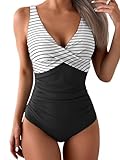 Push-up Einteiler Badeanzug: Das ausgeschnittene Rückendesign verleiht dem Badeanzug eine charmante und modische Note. Die verstellbaren Träger, die entfernbare Polsterung und die Schleife am Rücken bieten Push-up-Unterstützung für einen bequemen und zugleich verführerischen Sitz