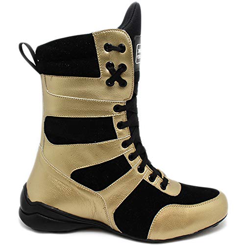 Bota Fitness Feminina Academia Treino Crossfit Cor:Ouro;Tamanho:35