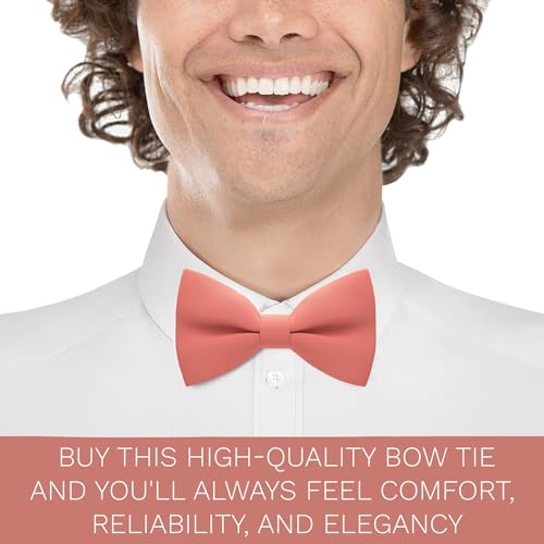 Image of Bow Tie House Mens Bowties Pre-tied Shape Clip on Bowtie Solid Men Formal Wear for kids, baby boys, toddler any age bow ties
