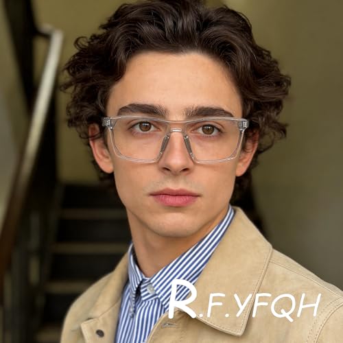 Image of Blue Light Blocking Glasses for Women Men, Square Thick Frame Anti Eyestrain & UV Glare JF6218