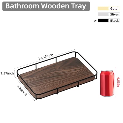 Vanity Tray Makeup Organizer Cosmetics Storage Bathroom Skincare Organizer Countertop Display Rack in Dresser Stainless Steel Shelf Marble Print Ceramic Trays